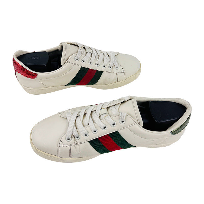 Gucci Men's Ace With Embroidered Bee Shoes (Size 42/42.5) - 429446 02JP0 9064