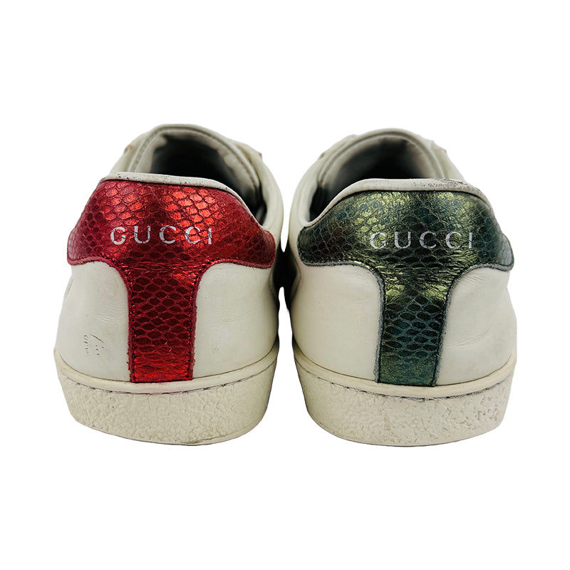 Gucci Men's Ace With Embroidered Bee Shoes (Size 42/42.5) - 429446 02JP0 9064