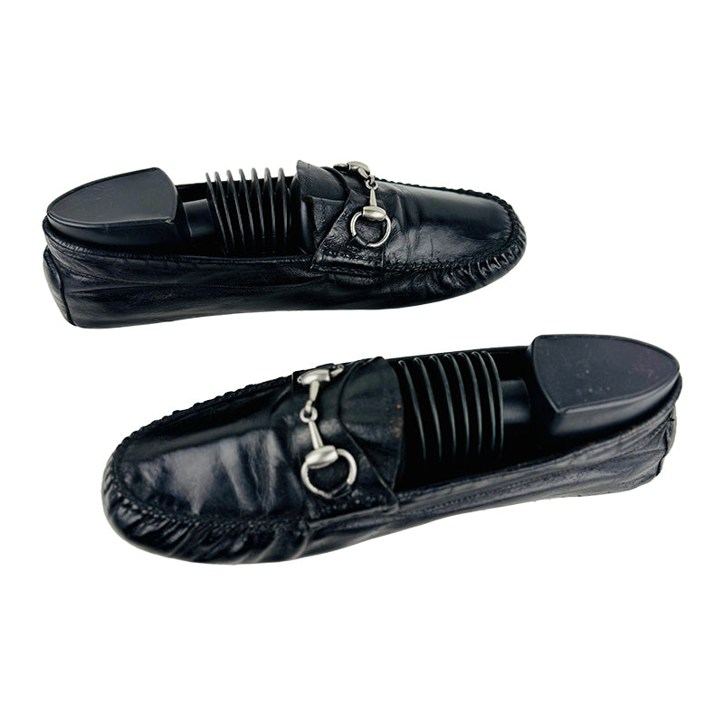 Gucci Men's Horsebit Black Leather Loafer Shoes (Size 41/41.5)