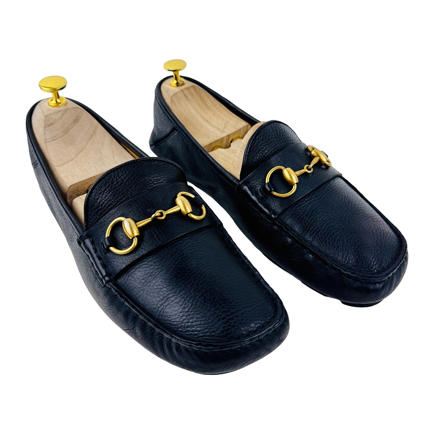 Gucci Men's Horsebit Black Leather Loafer Shoes (Size 42.5)