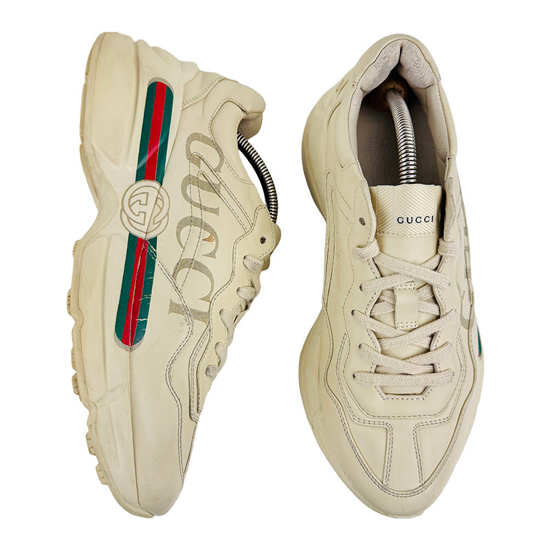 Gucci Men's Rhyton With Gucci Logo Shoes (Size 42/42.5) - 528892 DRW00 9522