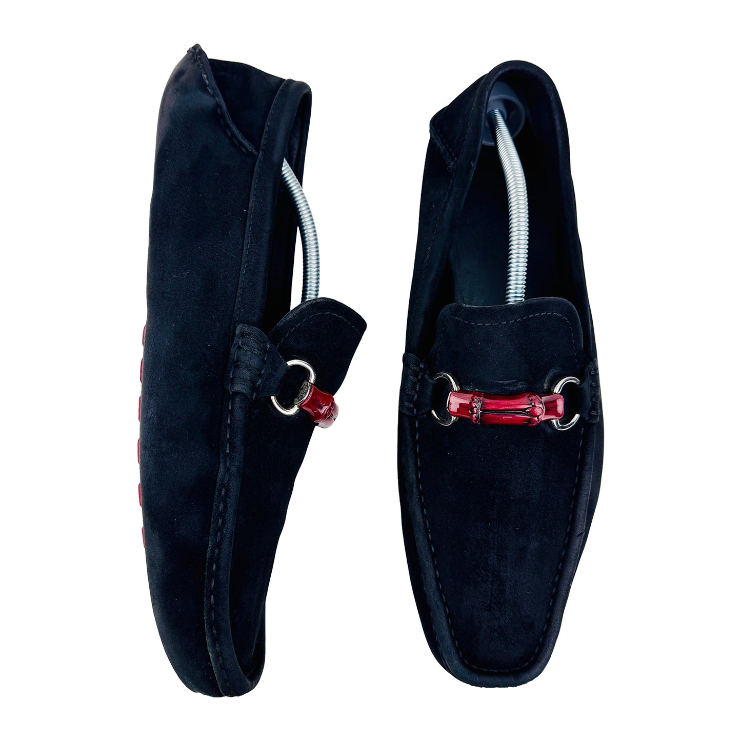 Gucci Men's Signature Red Bamboo Horsebit Shoes (Size 45.5/46)