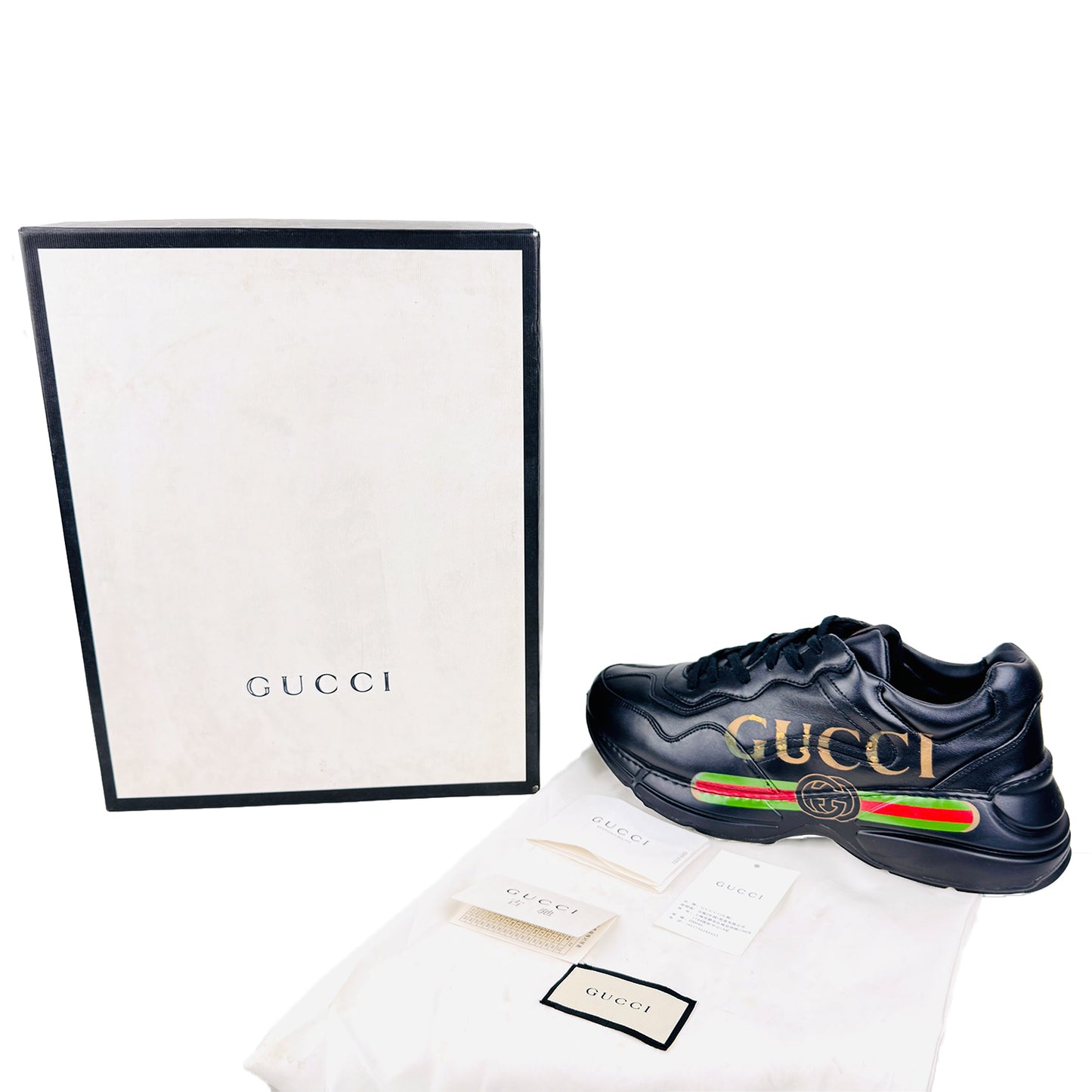 Gucci Rhyton Iridescent Logo Shoes (Size 44/44.5) - 498916 10 038