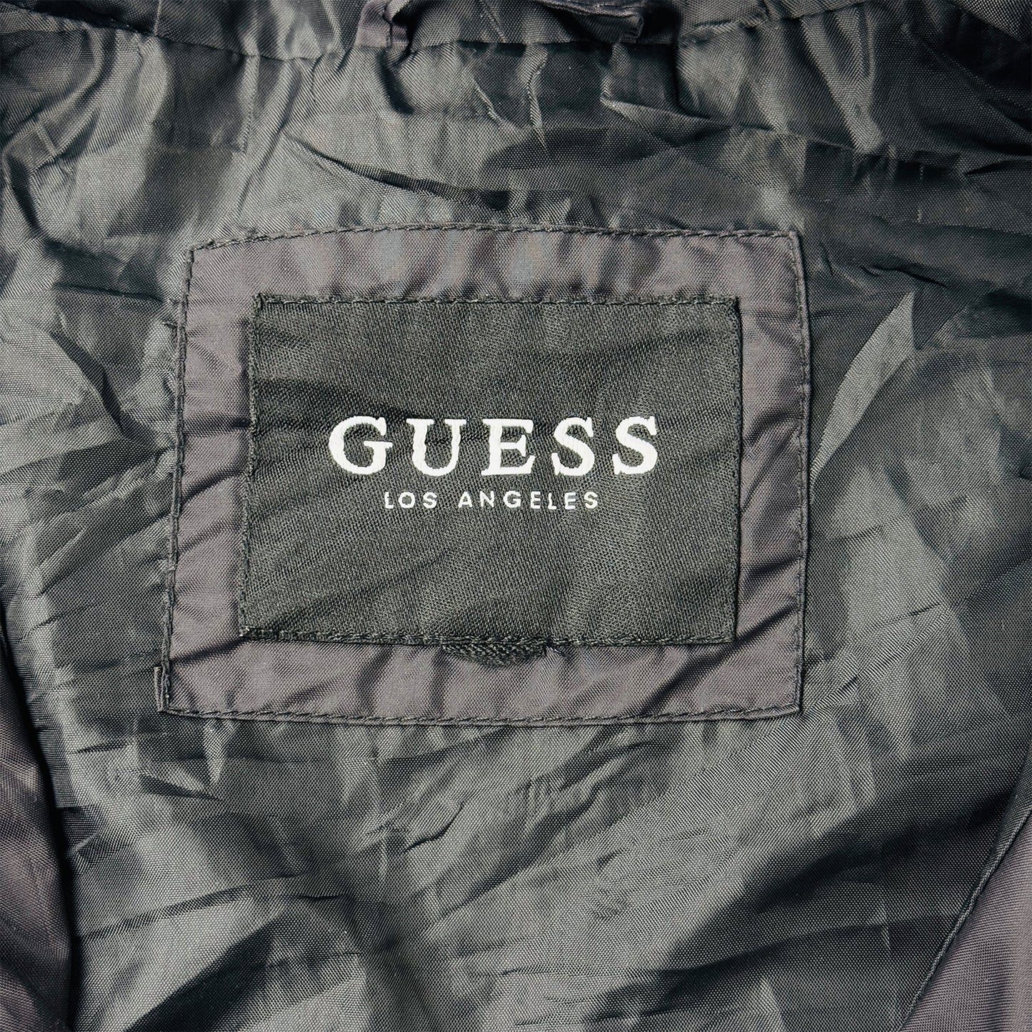 Guess Men's Popover Windbreaker Black Jacket (Size Medium)