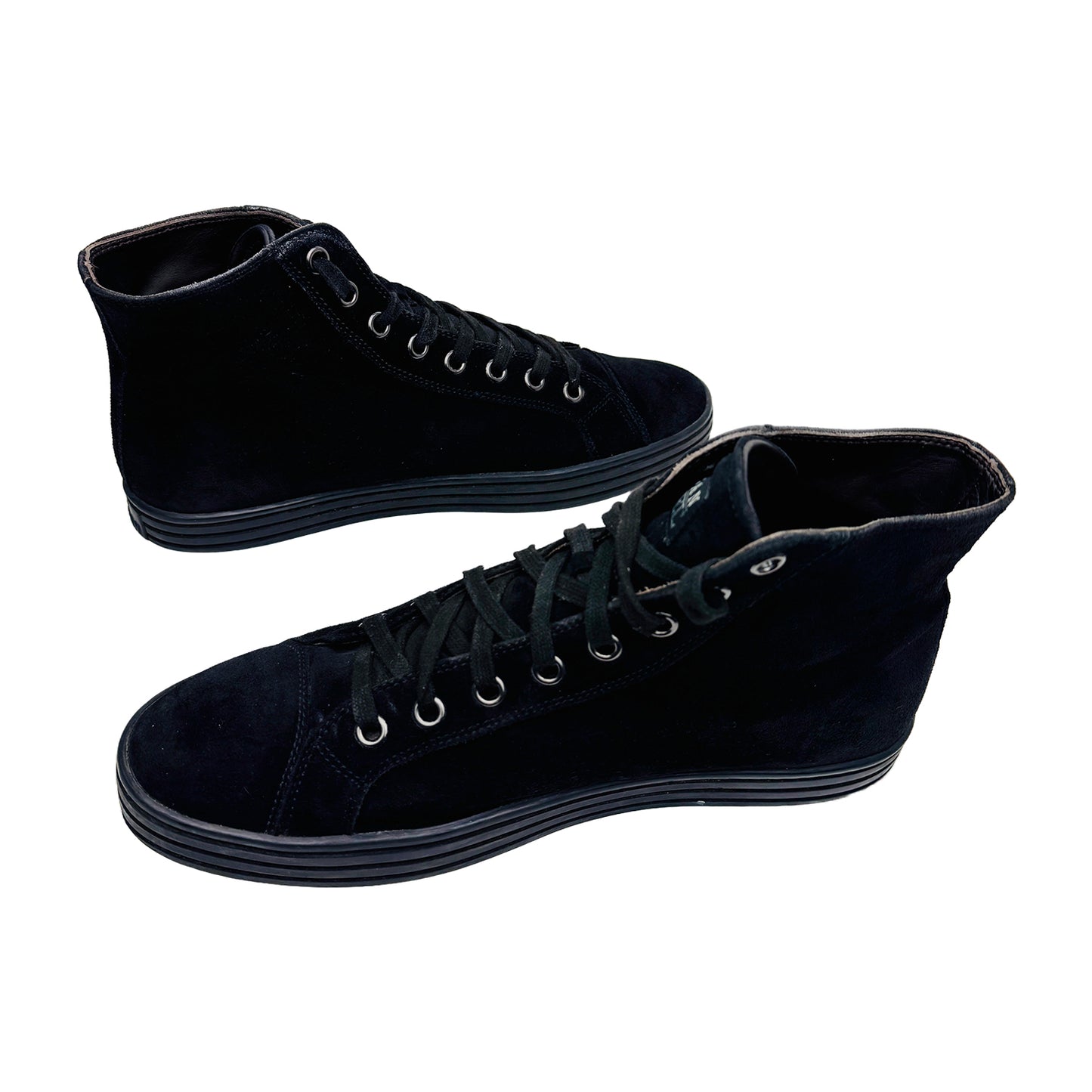 Hogan Men's Rebel Suede High Top Black Shoes (Size 44)