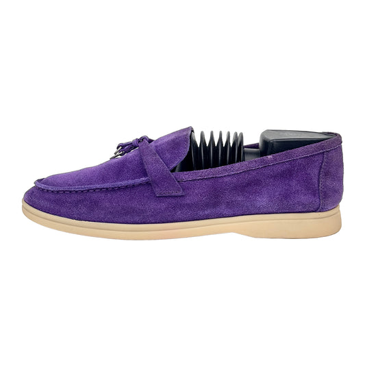 Loro Piana Summer Charms Walk Purple Loafers (Size 40/41)