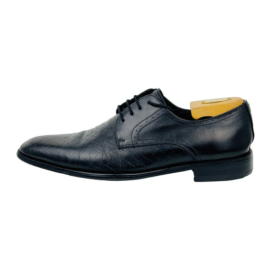 Louis Vuitton Men's Black Leather Derby Shoes (Size 42.5)
