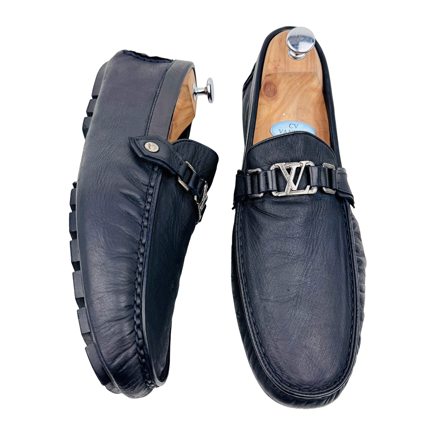Louis Vuitton Men's Hockenheim Black Loafers (Size 44/44.5)
