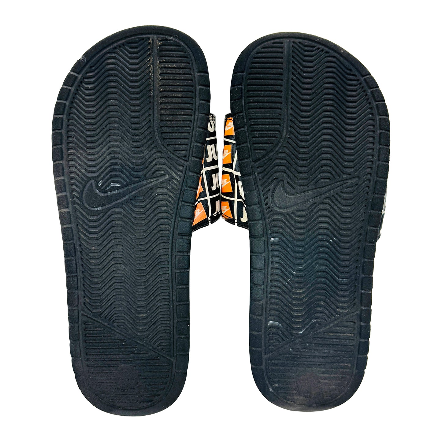 Nike Benassi JDI Orange Black Slides (Size 38.5) - 631261-016