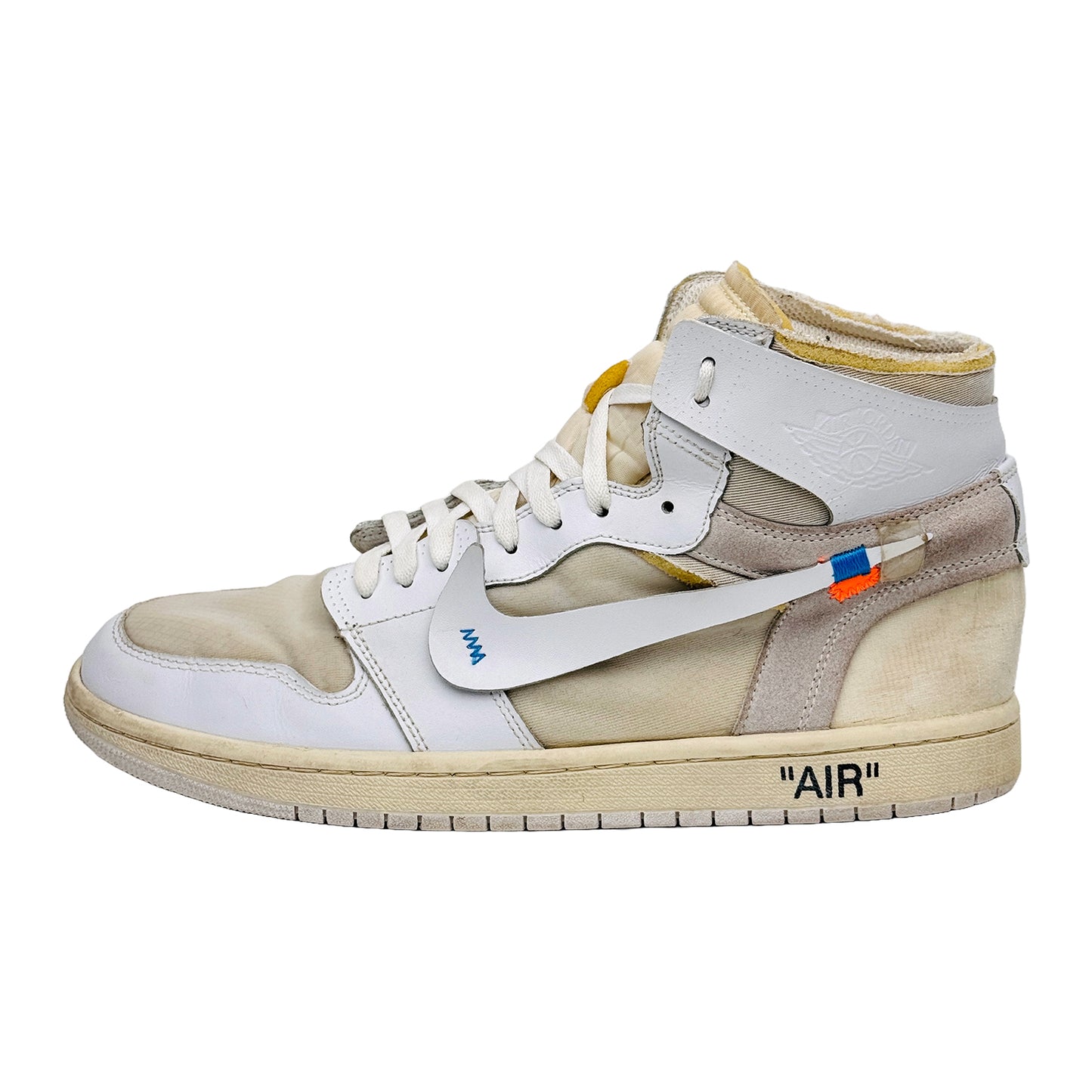 Nike Jordan 1 Retro High Euro White Shoes (Size 46) - AQ0818-100