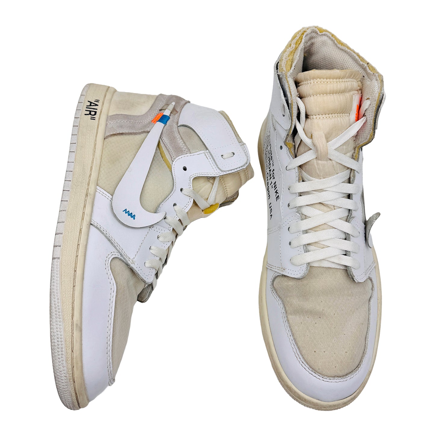 Nike Jordan 1 Retro High Euro White Shoes (Size 46) - AQ0818-100