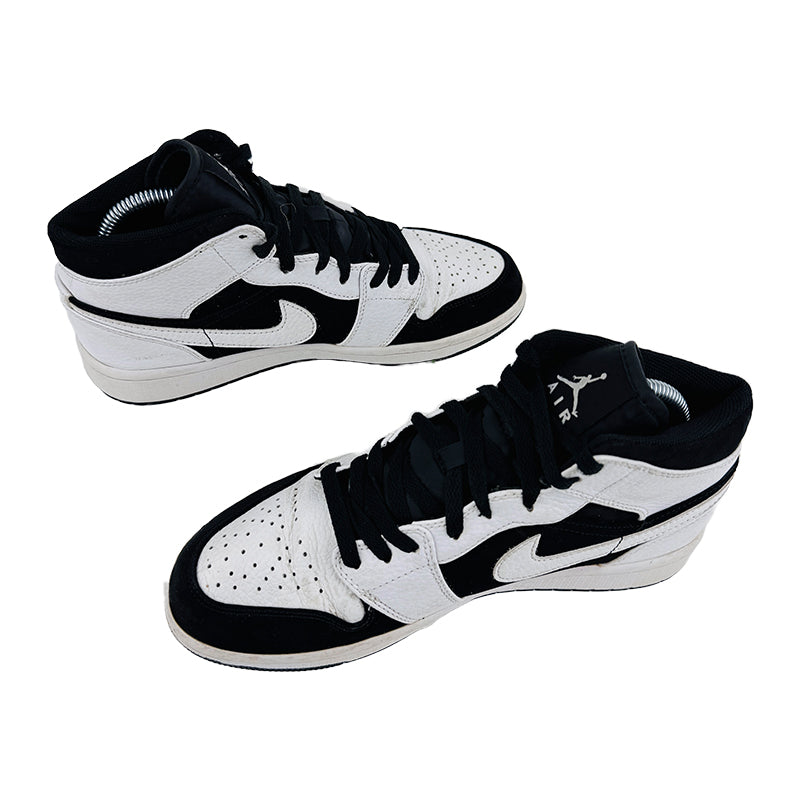 Nike Men's Air Jordan 1 Retro Mid Tuxedo Sneaker Shoes (Size 40) - 554727-113