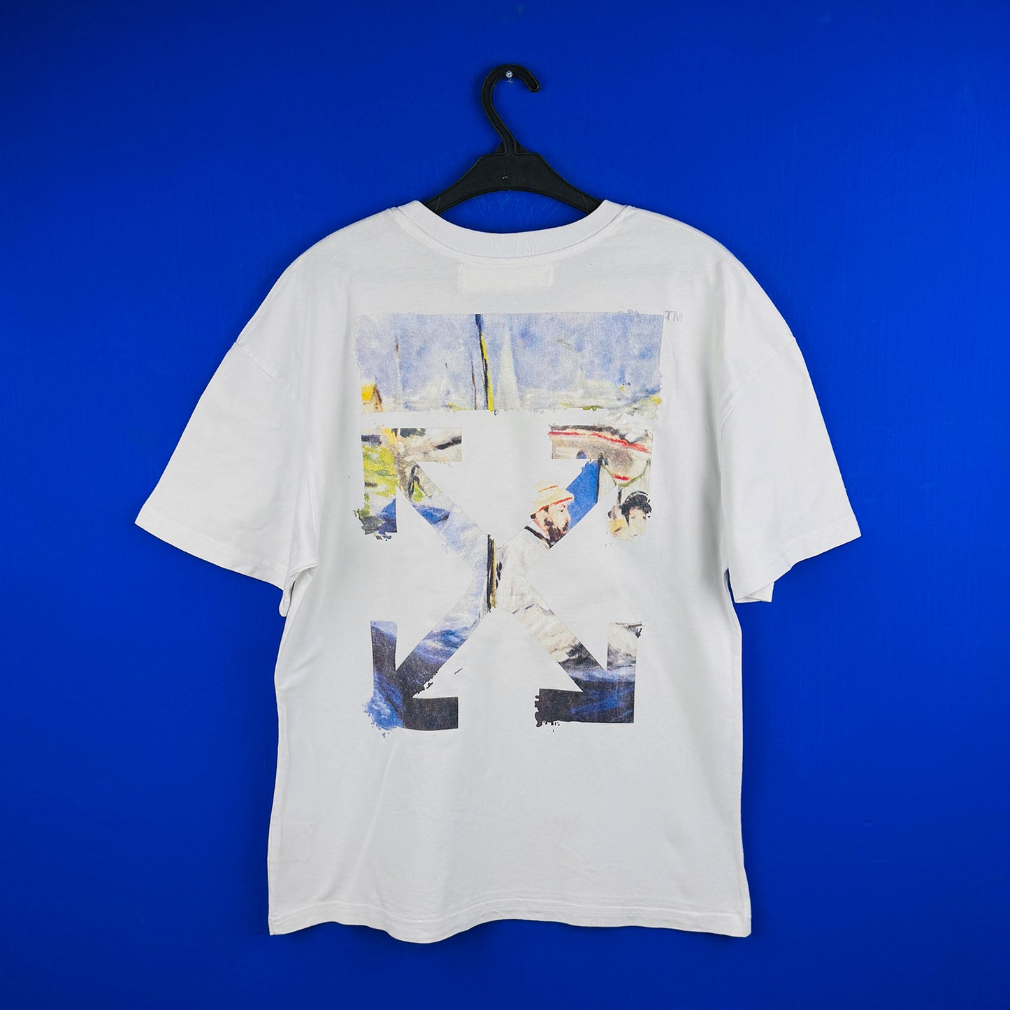 Off White Men's Cream Painting Arrows T-Shirt (Size Large)