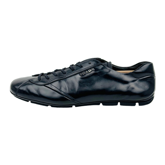 Prada Lace Up Black Low Top Sneakers (Size 42.5/43) - 2ED012