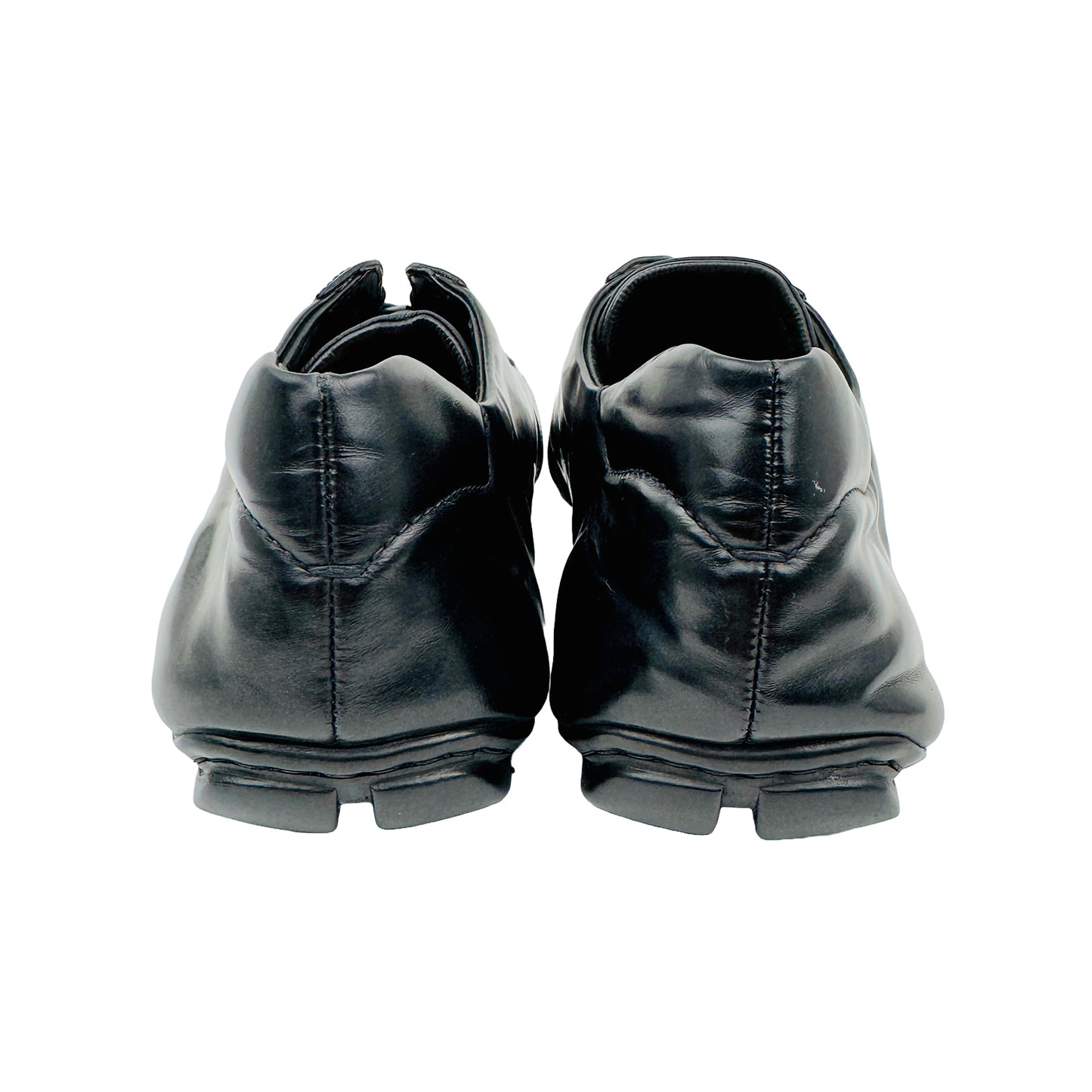 Prada Lace Up Black Low Top Sneakers (Size 42.5/43) - 2ED012