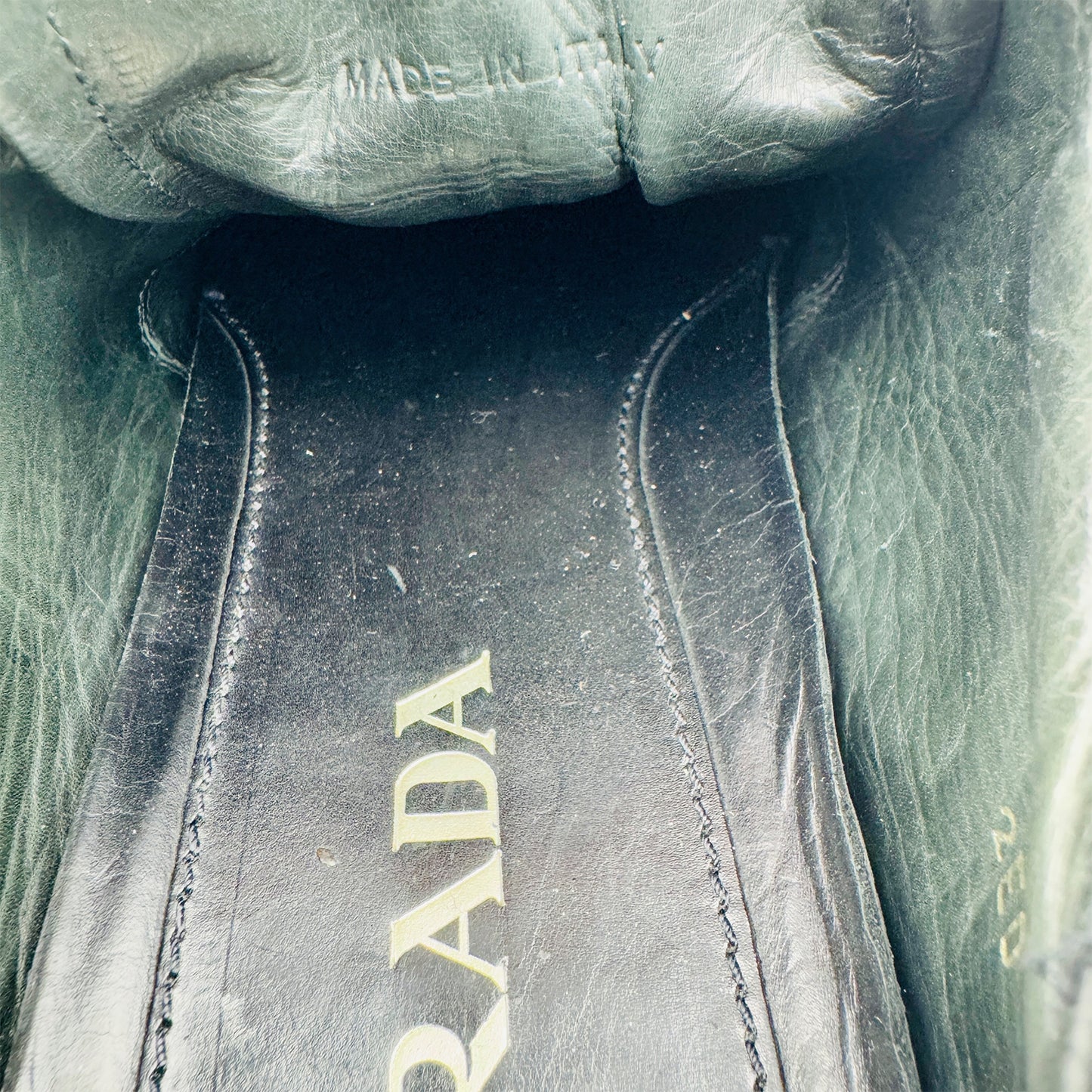 Prada Lace Up Black Low Top Sneakers (Size 42.5/43) - 2ED012