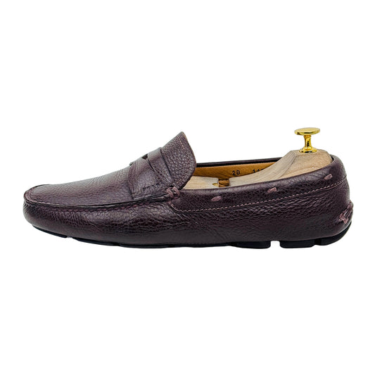 Prada Men's Brown Driving Loafer Shoes (Size 42/42.5)