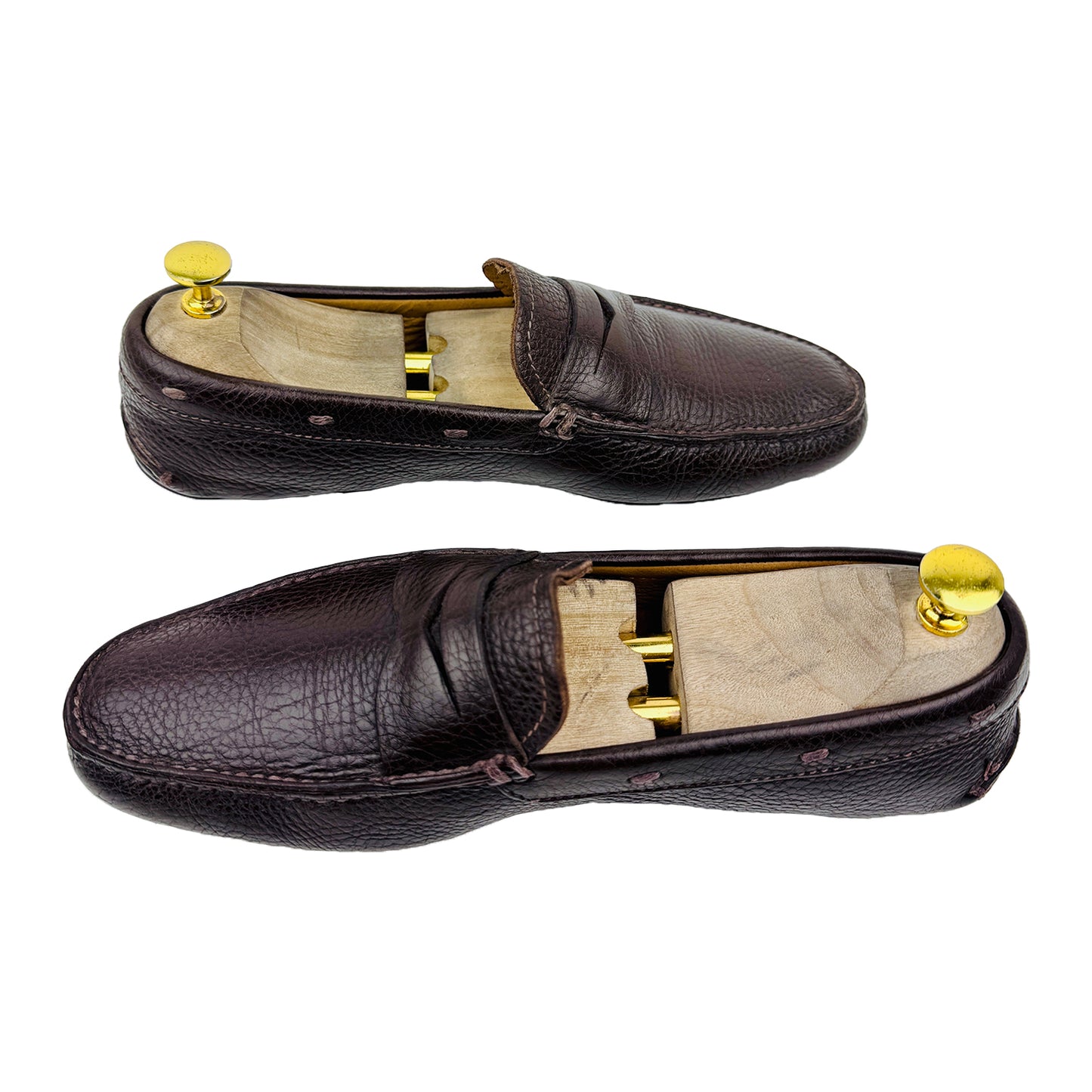 Prada Men's Brown Driving Loafer Shoes (Size 42/42.5)