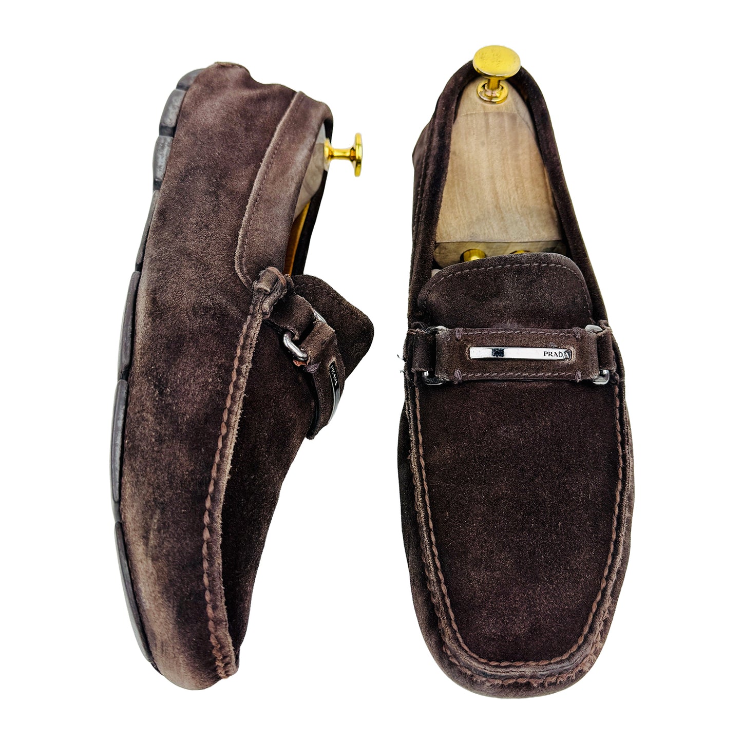 Prada Men's Brown Driving Loafers (Size 43/43.5)