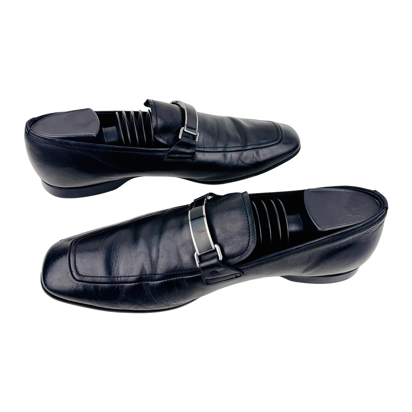 Prada Men's Leather Black Flat Shoes (Size 41.5/42) - 2D2697