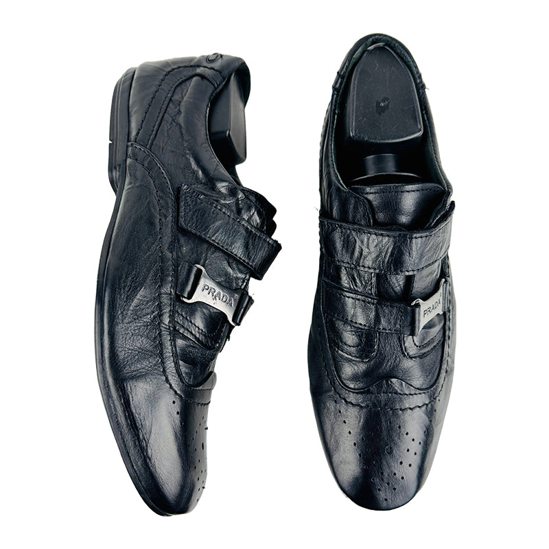 Prada Men's Vintage Black Sneaker Shoes (Size 42)
