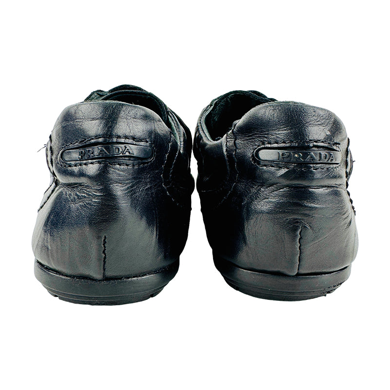 Prada Men's Vintage Black Sneaker Shoes (Size 42)