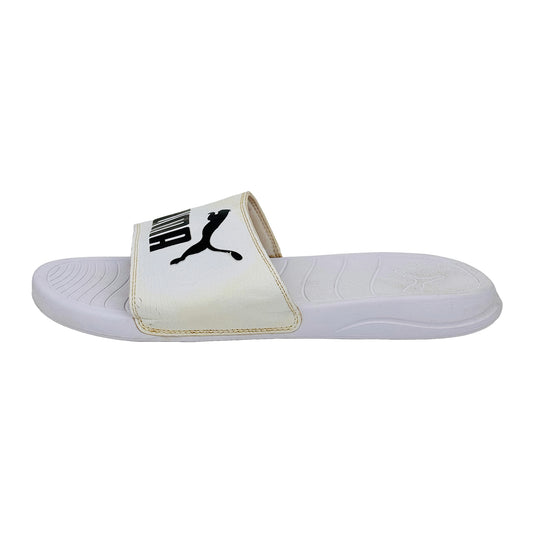 Puma Men's Popcat White Slides (Size 46)