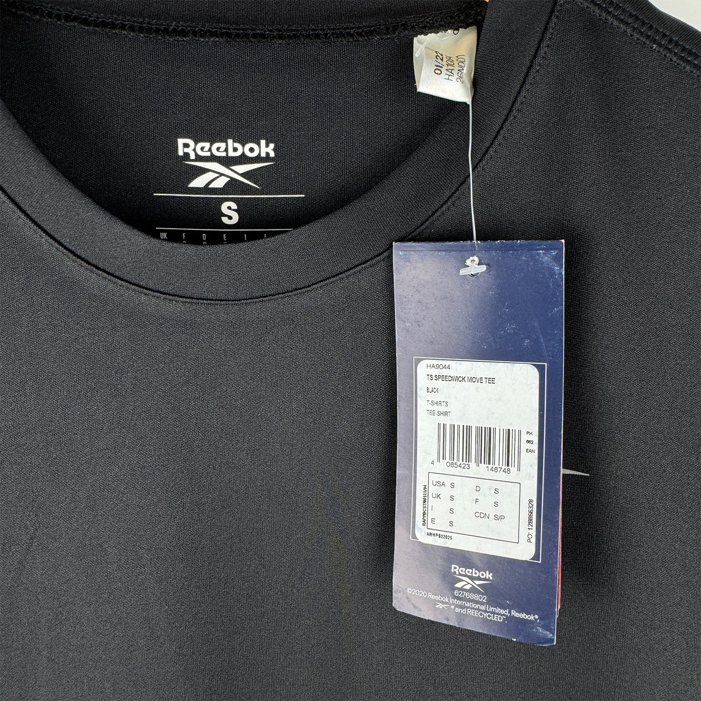 Reebok Men's Speedwick Move Black T-Shirt (Size Small) - HA9044