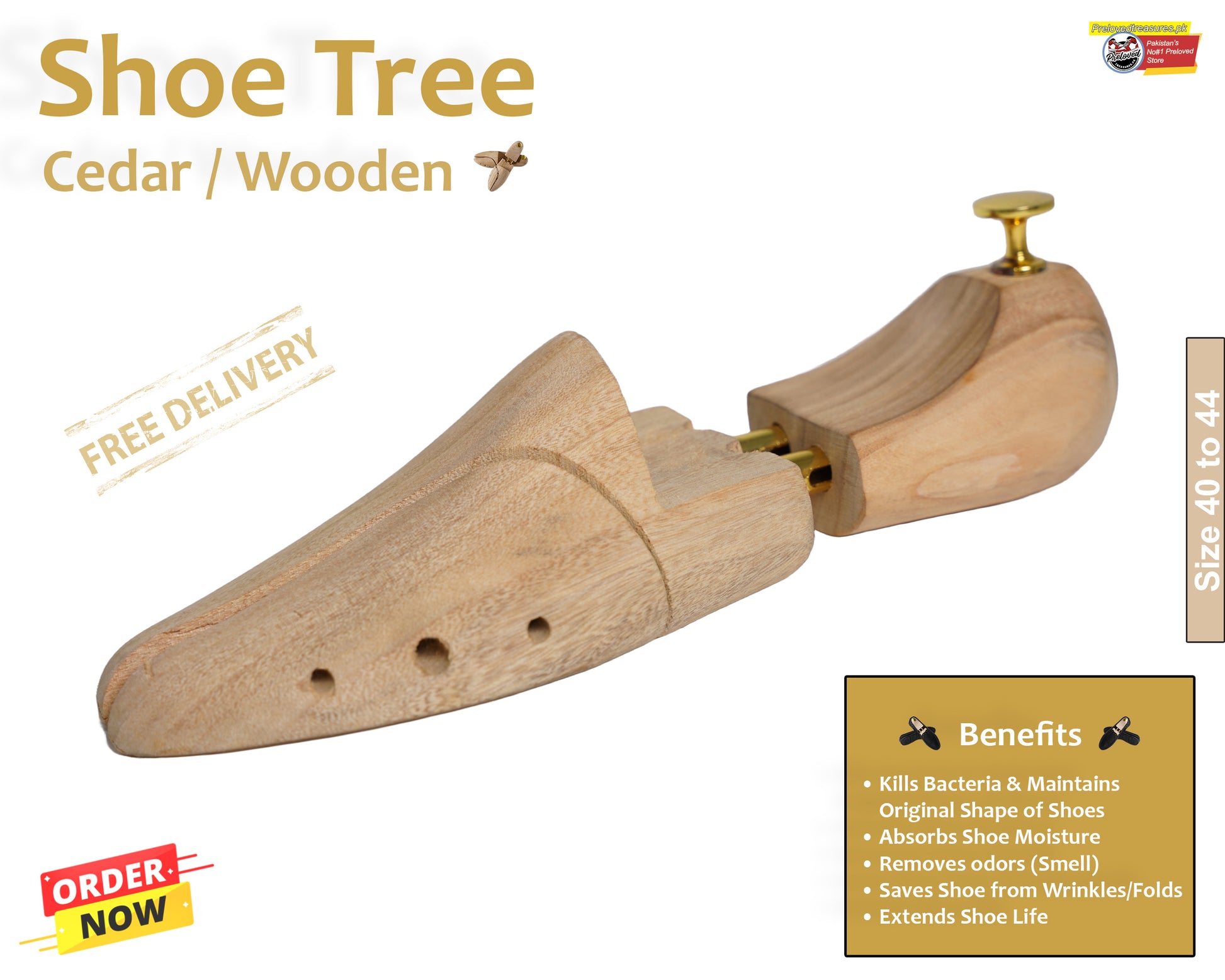 Details of Shoe Tree (Wooden/Cedar)