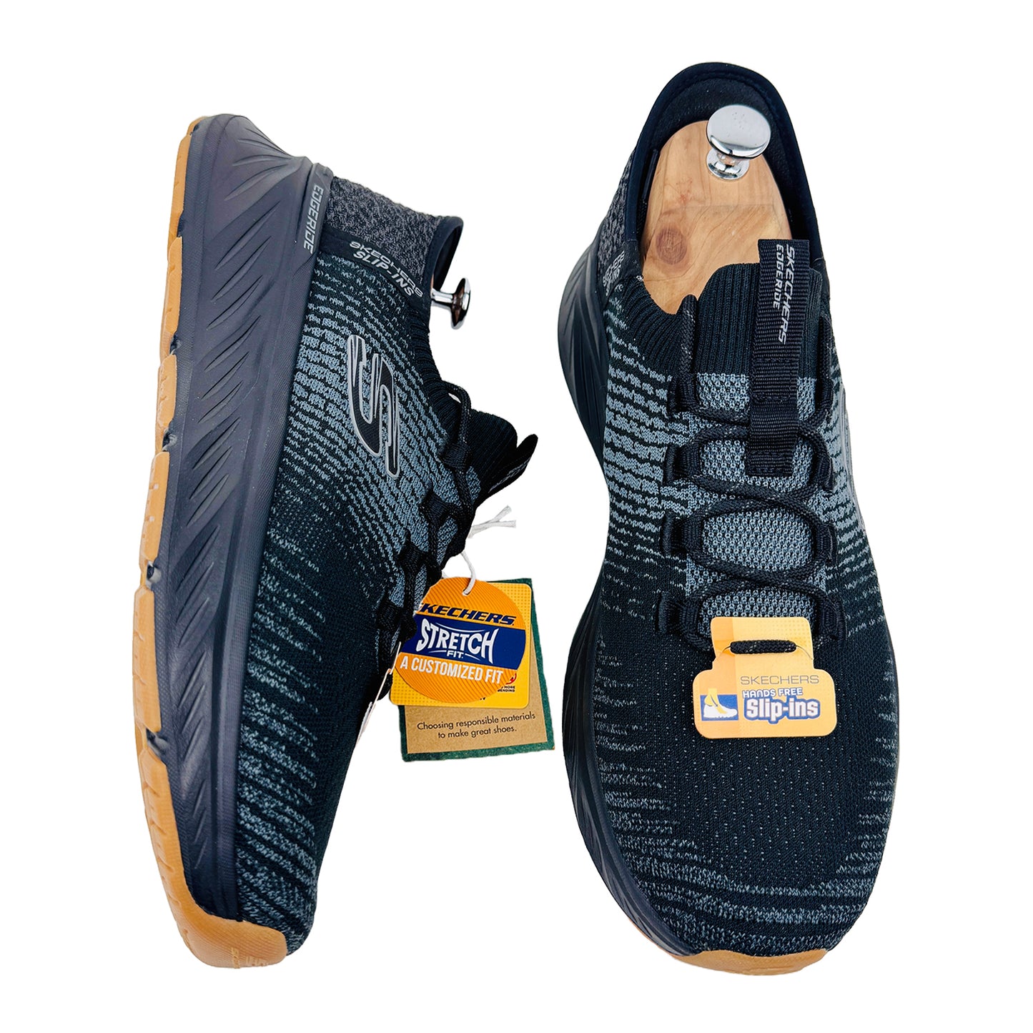 Skechers Edgeride-Raygo Slip-ins Shoes (Size 43) - 232932 BBK