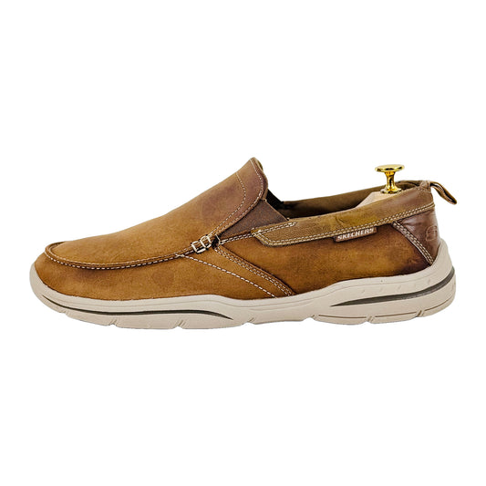 Skechers Men's Relaxed Fit: Harper Forde Brown Shoes (Size 44) - 64858 DSCH