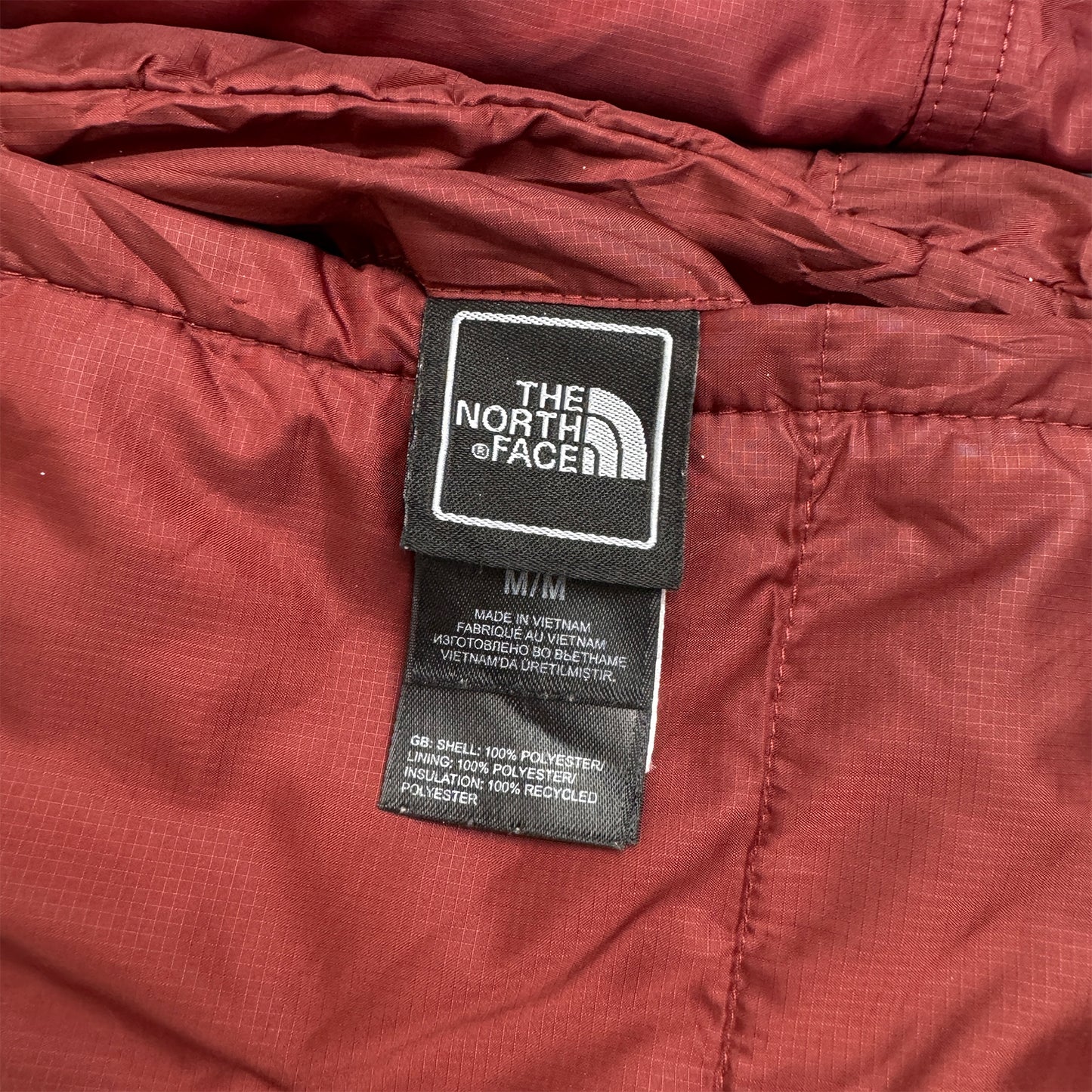 The North Face Men's Double Sided Bomber Blue/Maroon Jacket (Size Medium/Large)