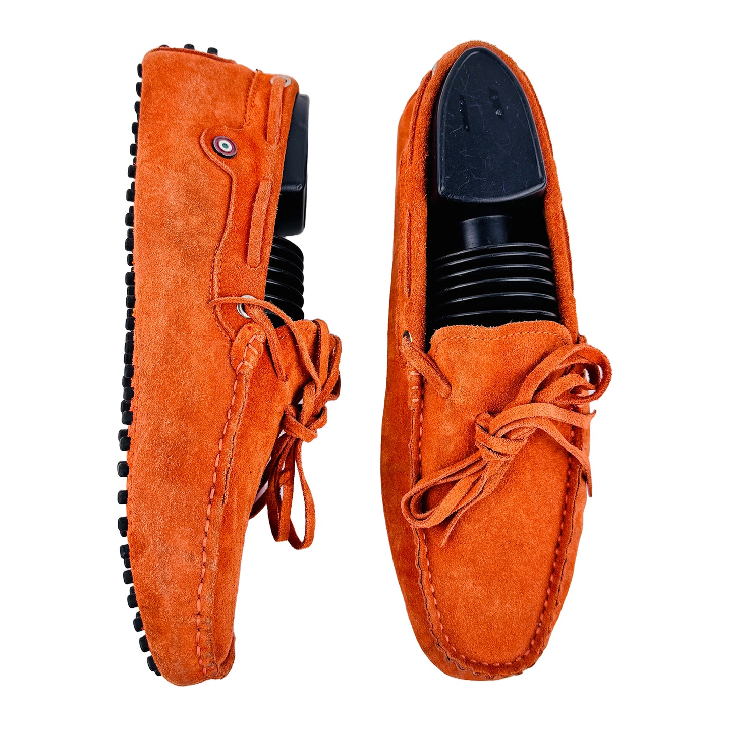 Tods By Ferrari Gommino Driving Orange Loafer Shoes (Size 39/39.5)