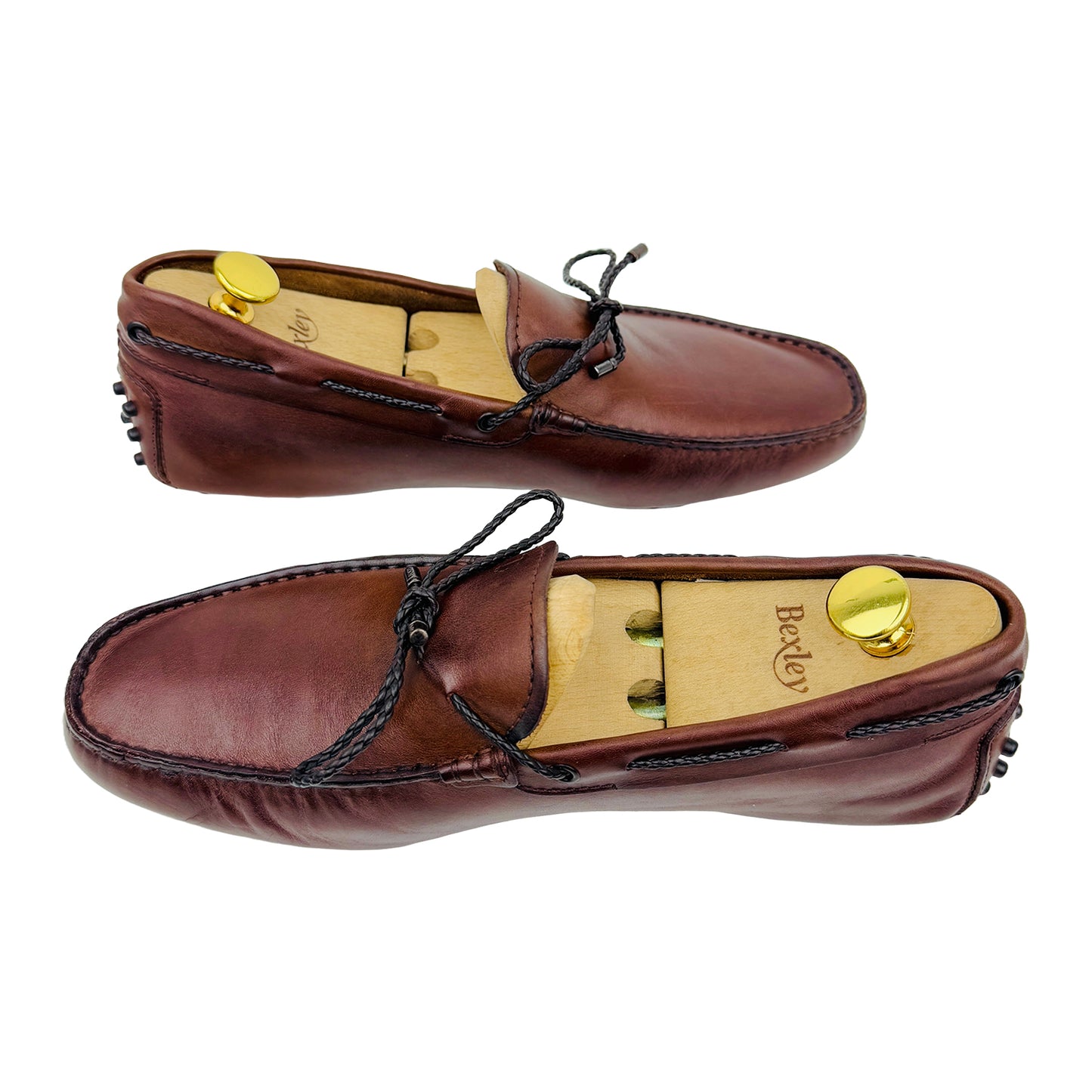 Tod's Men's Braided Bow Brown Loafers (Size 42.5)