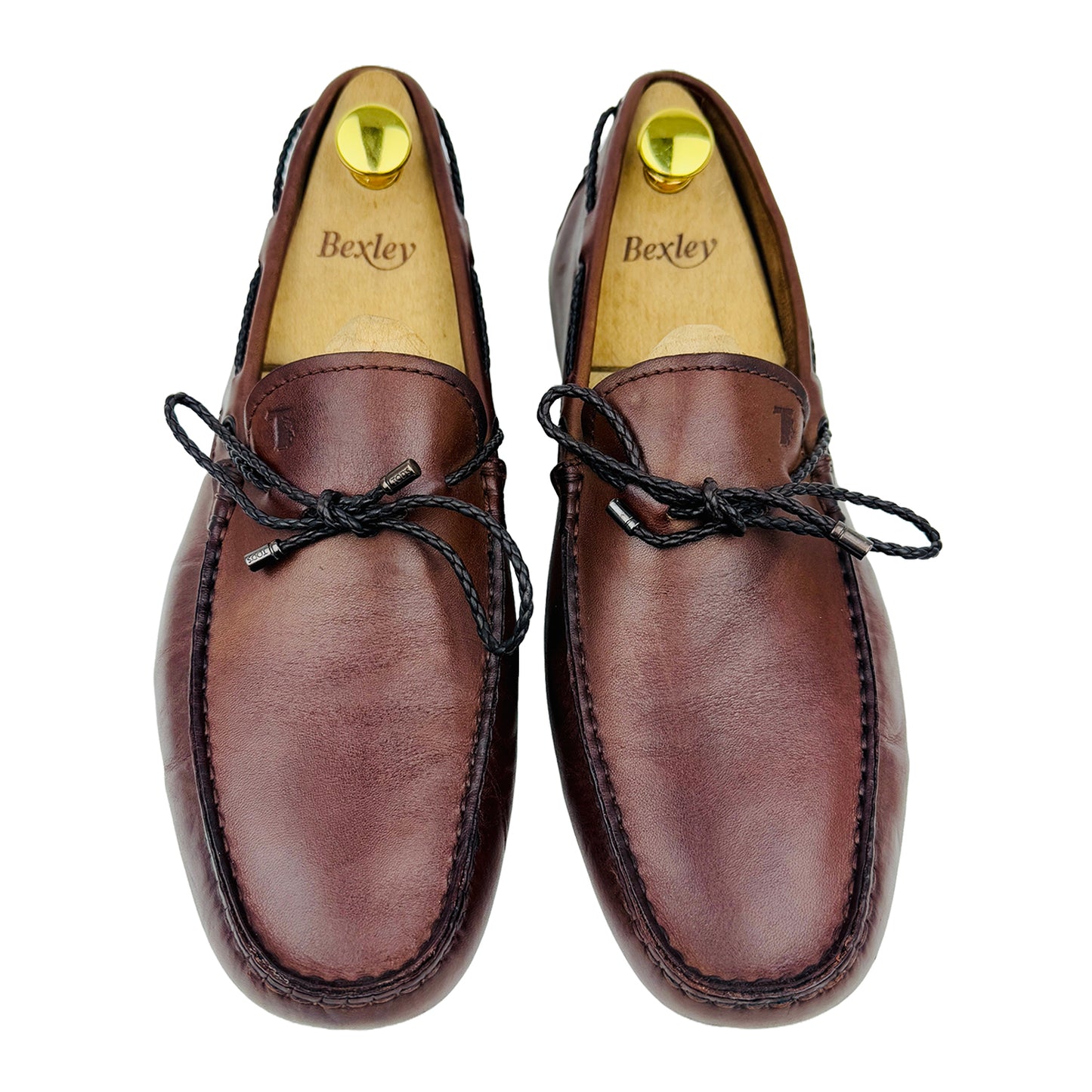 Tod's Men's Braided Bow Brown Loafers (Size 42.5)