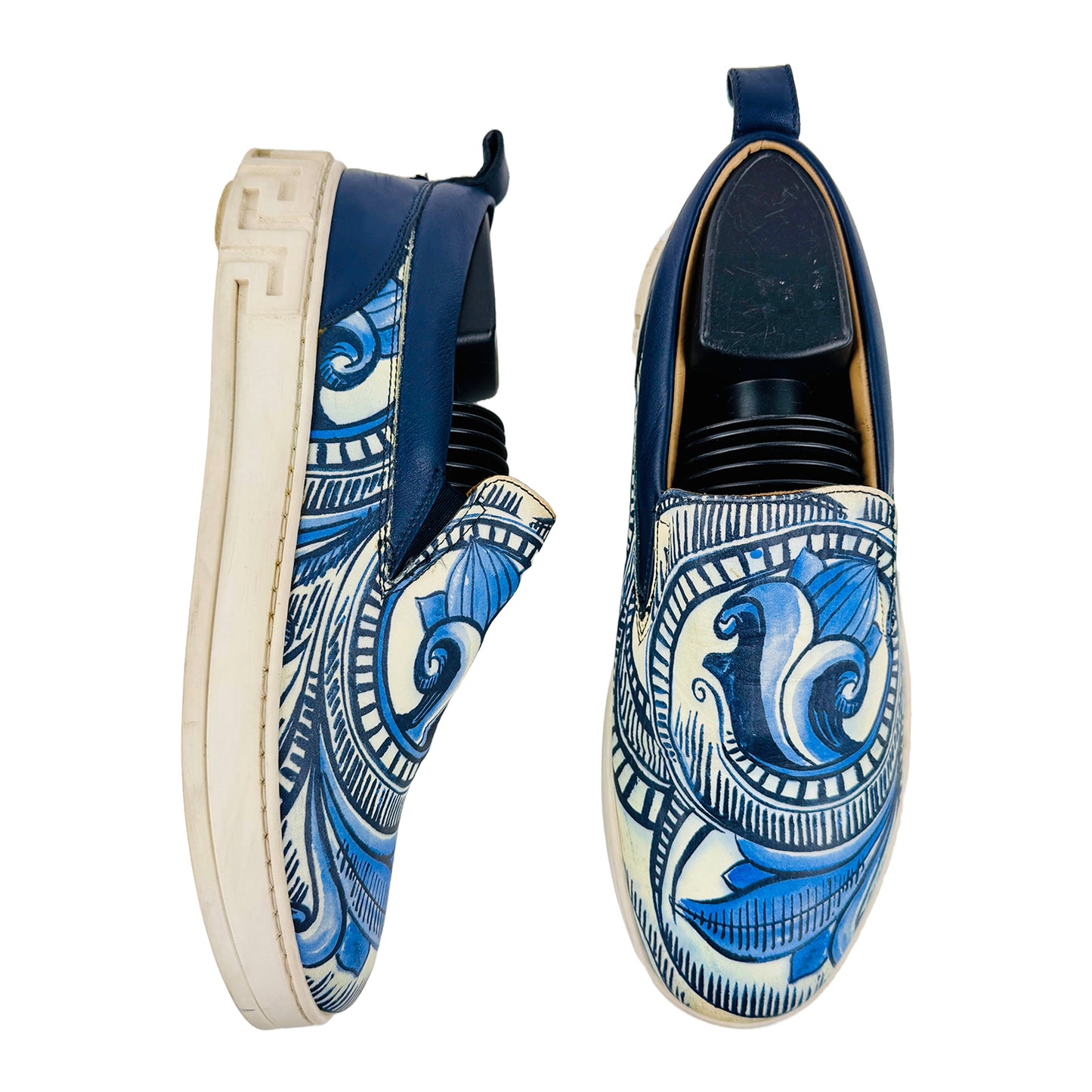 Versace Baroque Suede Slip On Shoes (Size 39/39.5)