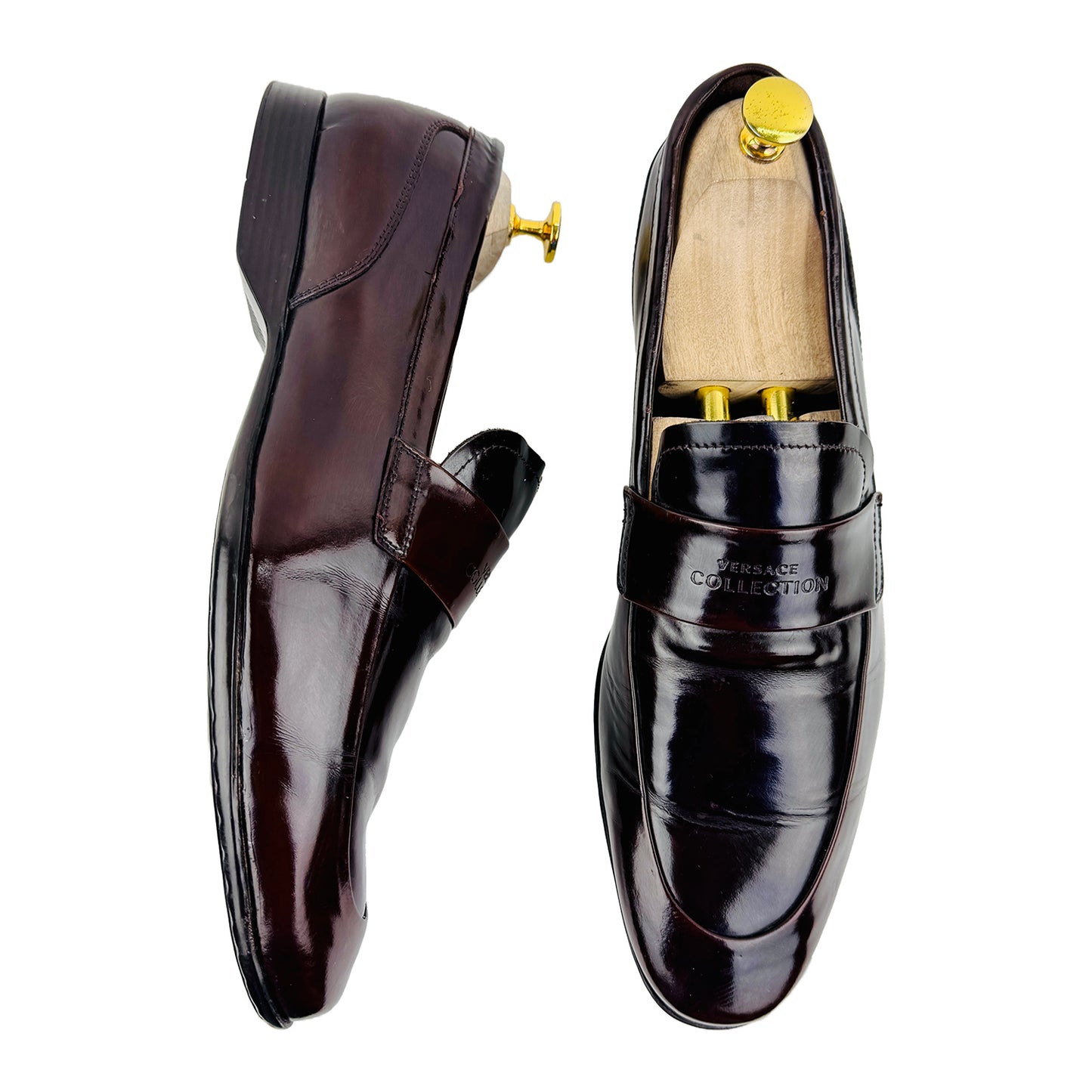 Versace Collection Patent Leather Loafer Shoes (Size 42/42.5)