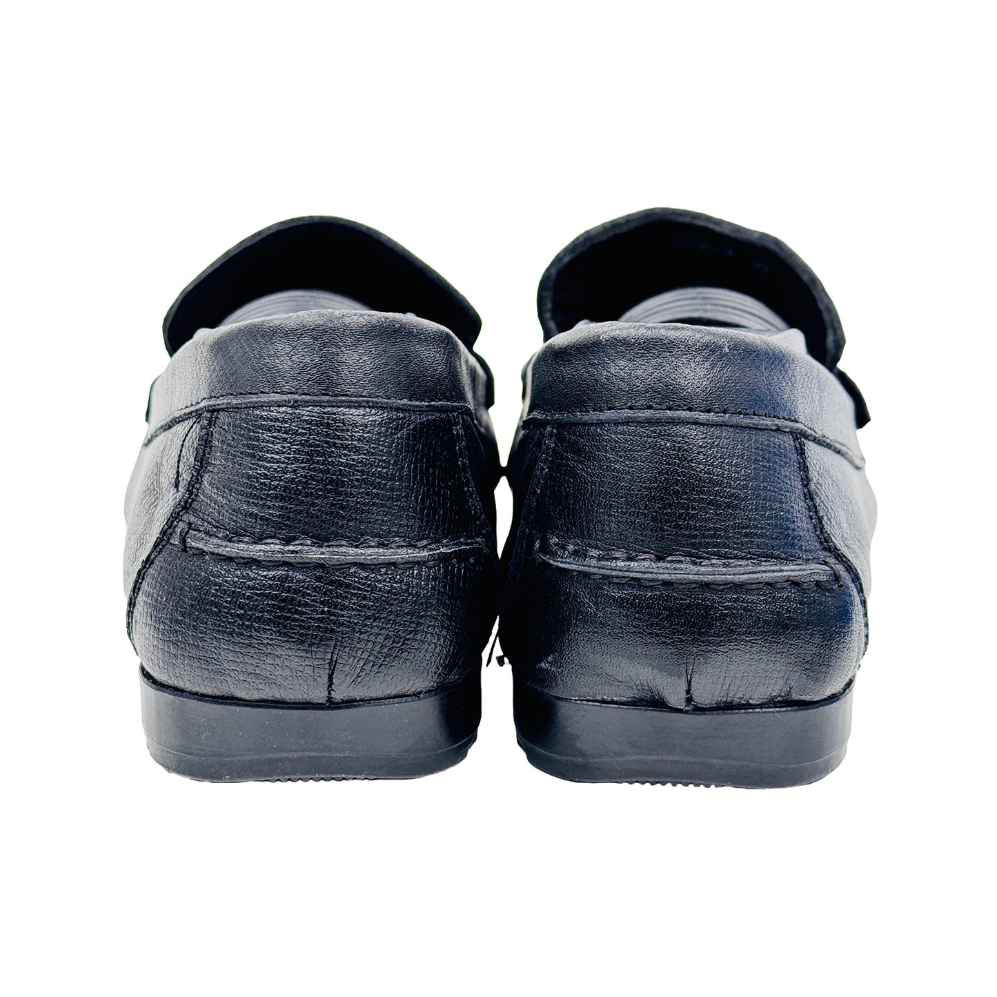 Versace Medusa Leather Detail Black Loafers (Size 40)