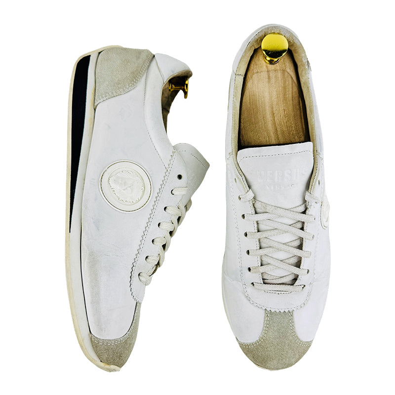 Versace Men's Versus Lion Head White Sneaker Shoes (Size 43)