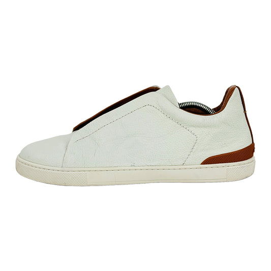 Zegna Men's Canvas Triple Stitch Off White Shoes (Size 44.5/45)